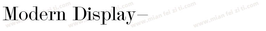Modern Display字体转换